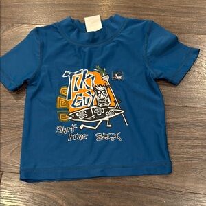 Skechers Blue Graphic Kids T-Shirt rash guard size 18 months 5:31